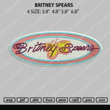 Britney Spears Embroidery File 4 size