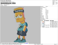 Bart Supreme Embroidery File 4 size