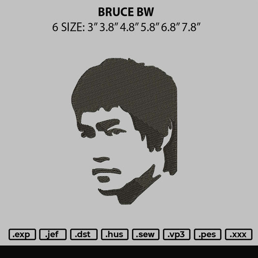 Bruce Bw Embroidery Machine Design File 6 sizes