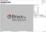 Bruce Text Embroidery File 6 sizes