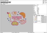 Brunchtext 01 Embroidery FIle 6 sizes