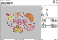 Brunchtext 01 Embroidery FIle 6 sizes