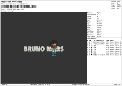 Brunotext V2 Embroidery Machine Design File 6 sizes