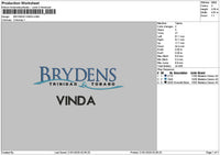 Vindatext Embroidery File 6 sizes