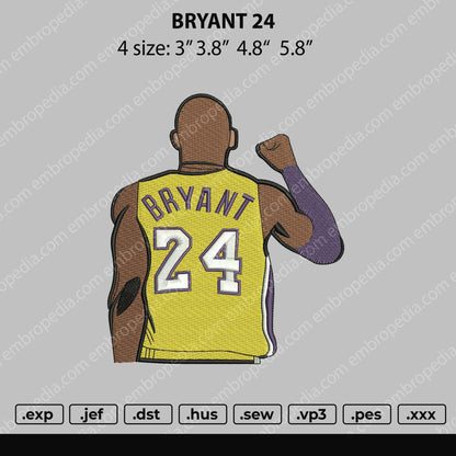 Bryant 24 Embroidery Machine Design File 4 size