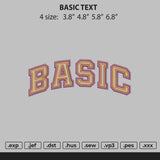 Basic Text Embroidery File 4 size