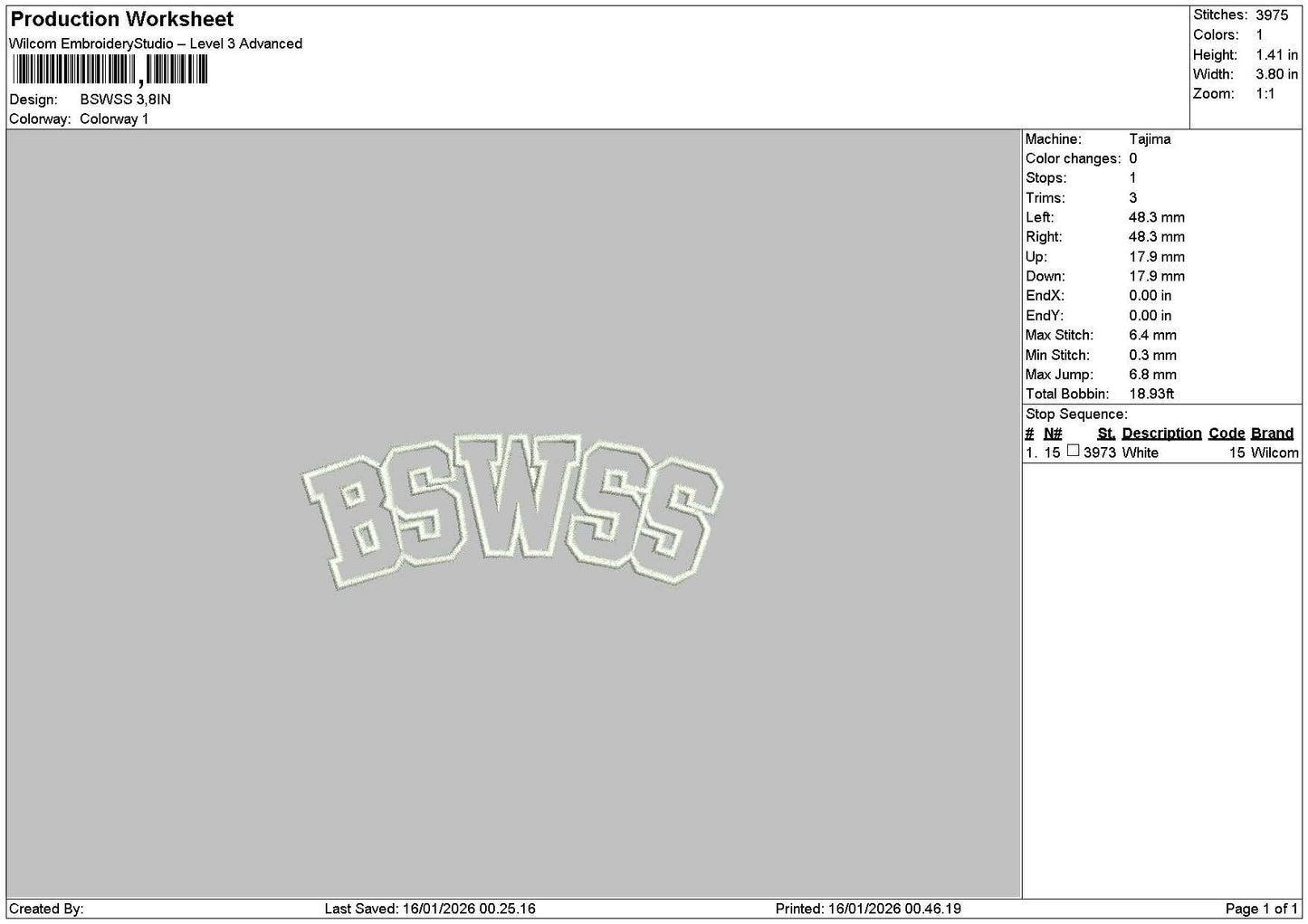 Bswsstext Embroidery File 6 sizes