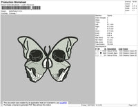 Butterflyskull Embroidery File 4 size