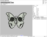 Butterflyskull Embroidery File 4 size