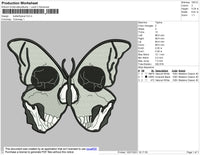 Butterflyskull Embroidery File 4 size