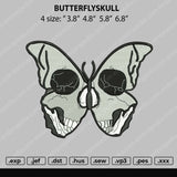 Butterflyskull Embroidery File 4 size