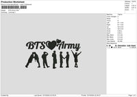 Armytext 02 Embroidery File 6 sizes