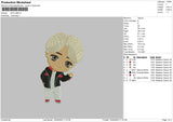 Bts Jimin Embroidery File 4 size