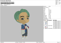 Bts Kim Namjoon Embroidery File 4 size