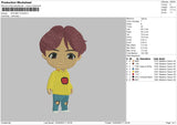 Bts Min Yoongi Embroidery File 4 size