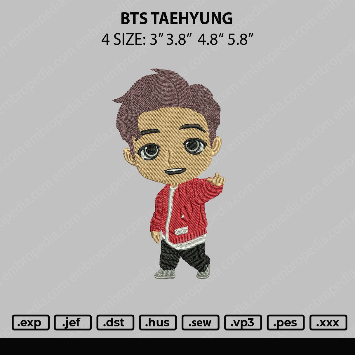Bts Taehyung Embroidery Design File