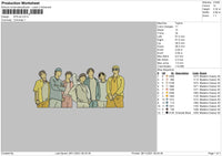 BTS Art Embroidery File 4 size