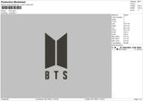 BTS Logo Embroidery File 4 size