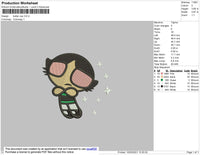 Buttercup 01 Embroidery File 4 size