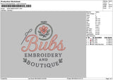 Bubstext Embroidery File 6 sizes