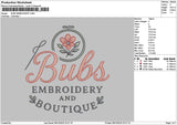 Bubstext Embroidery File 6 sizes
