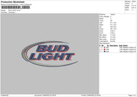 Bud Light Embroidery File 5 sizes