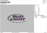 Bud Light Embroidery File 5 sizes