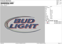 Bud Light Embroidery File 5 sizes