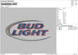 Bud Light Embroidery File 5 sizes