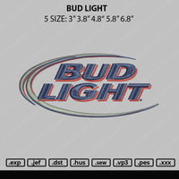 Bud Light Embroidery File 5 sizes