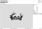 Deer Text 0906 Embroidery File 6 sizes