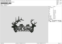 Deer Text 0906 Embroidery File 6 sizes