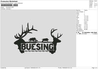 Deer Text 0906 Embroidery File 6 sizes