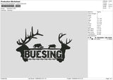 Deer Text 0906 Embroidery File 6 sizes