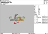 Bugslola Swoosh Embroidery File 6 sizes