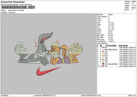 Bugslola Swoosh Embroidery File 6 sizes