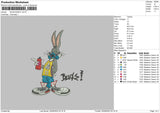 Bugs Bunny 002 Embroidery File 5 sizes