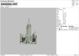 Buildings Embroidery File 6 sizes