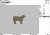 Bull Flat Embroidery File 6 sizes