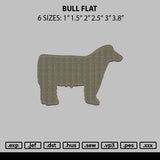 Bull Flat Embroidery File 6 sizes
