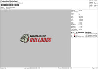 Bulldogstext Embroidery File 6 sizes