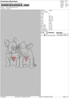 Bulldogs Outline Embroidery File 6 sizes