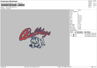 Bulldogs V2 Embroidery File 6 sizes