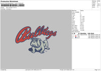 Bulldogs V2 Embroidery File 6 sizes