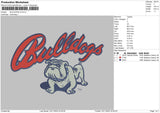 Bulldogs V2 Embroidery File 6 sizes