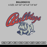 Bulldogs V2 Embroidery File 6 sizes