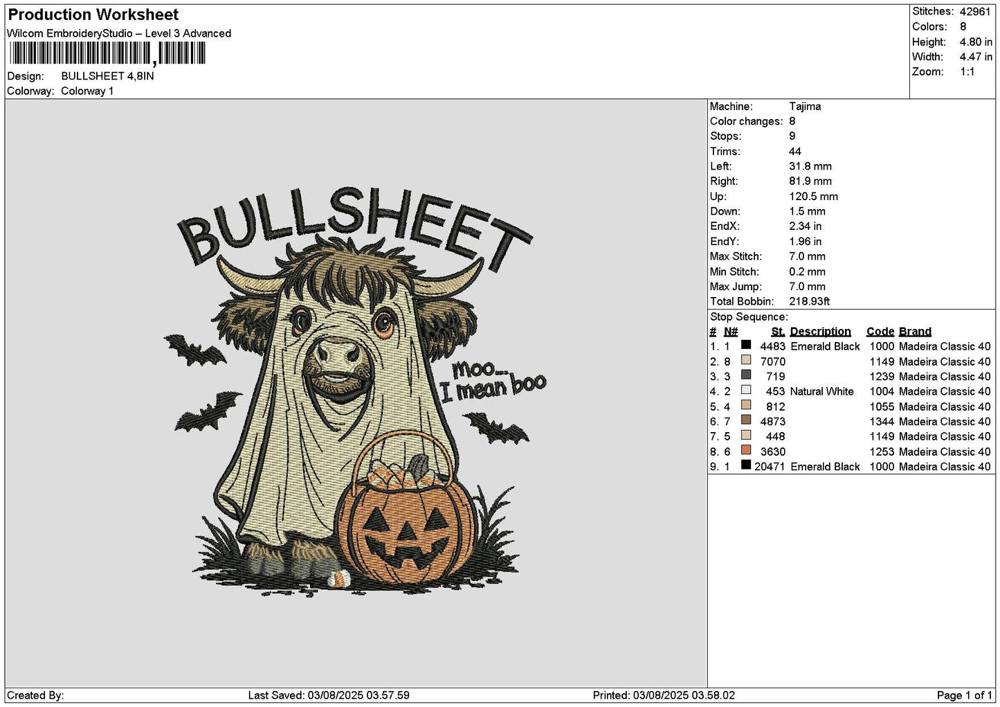Ghost 0308 Embroidery File 6 sizes