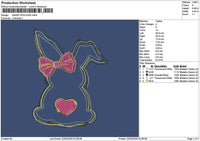 Bunny App 2103 Embroidery File 6 sizes