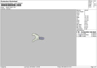Bunny and 01 Embroidery File 6 sizes
