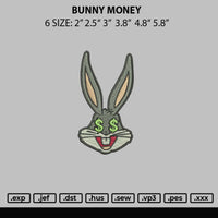 Bunny Money Embroidery File 6 sizes